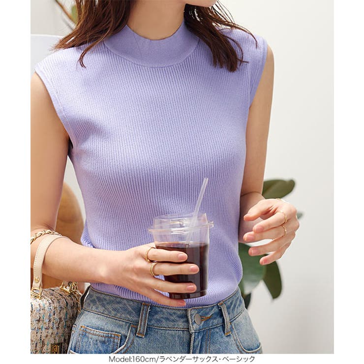 トップス RAKUDO セーラーカラーフリルニットトップスC2817