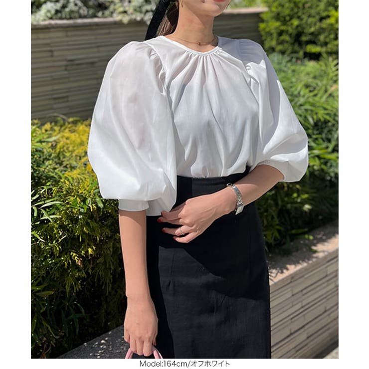 前後2wayボリュームスリーブブラウス［C6659］[品番：KO000013604