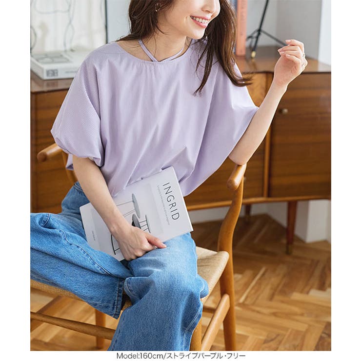 バックリボンぽわん袖ブラウス［C6788］[品番：KO000013839]｜KOBE