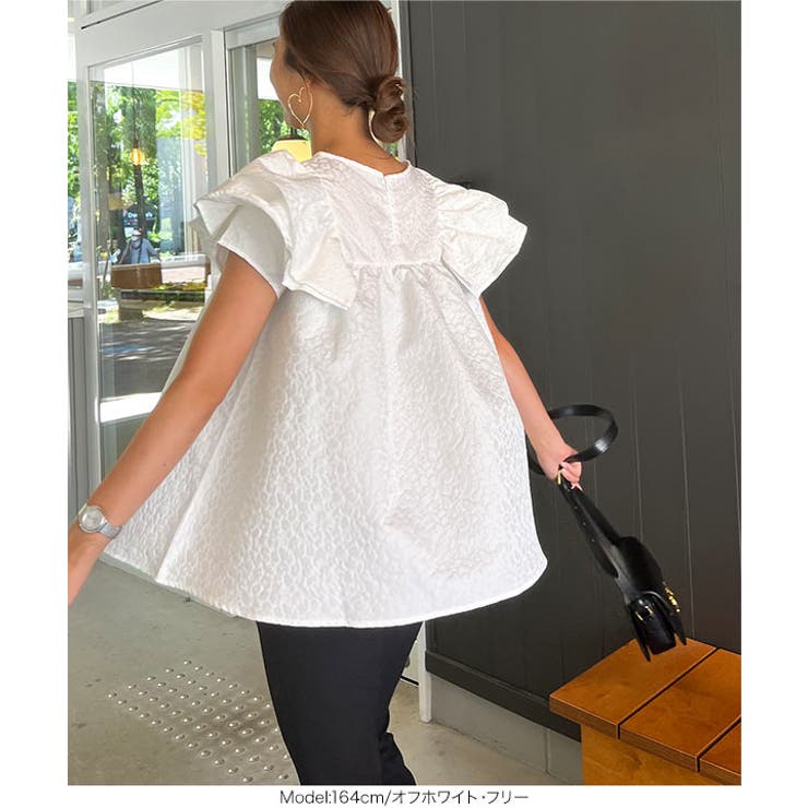 【だしょねん】ドットジャガードフリルトップス　2WAY ネイビー spdskyp008.jpg