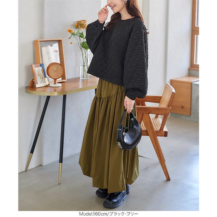 ボリュームスリーブショート丈キルティングトップス［C6900］ | KOBE LETTUCE | 詳細画像2 