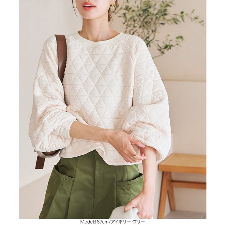 ボリュームスリーブショート丈キルティングトップス［C6900］ | KOBE LETTUCE | 詳細画像3 
