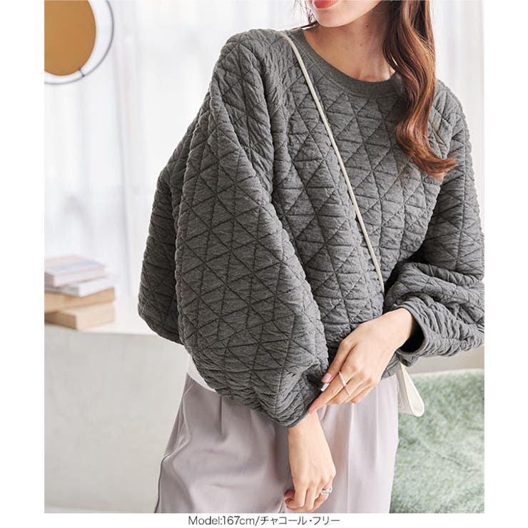 ボリュームスリーブショート丈キルティングトップス［C6900］ | KOBE LETTUCE | 詳細画像6 