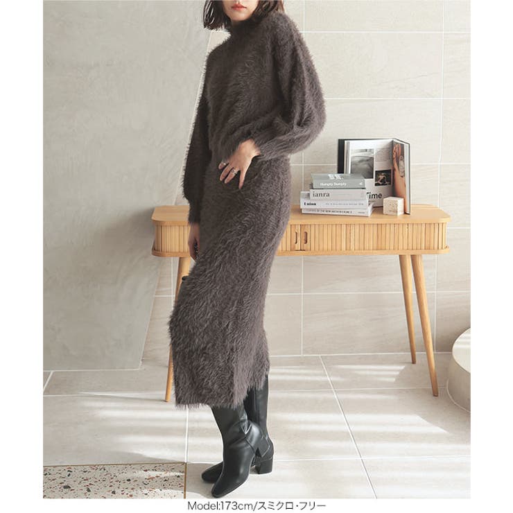 シャギーニットモックネックニットトップス［C6999］ | KOBE LETTUCE | 詳細画像7 