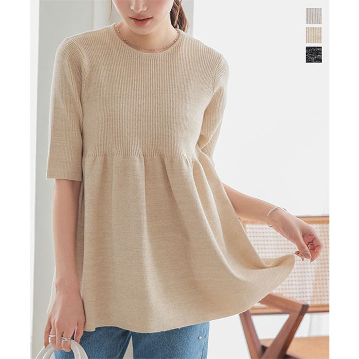 半袖ラメニット［C7053］ | KOBE LETTUCE | 詳細画像1 