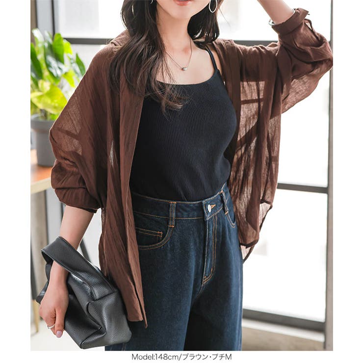 シアーガーゼロングシャツシアーシャツ シアー ガーゼ[品番