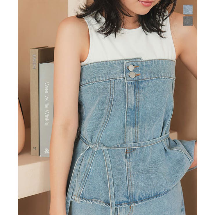 アシメデザインデニムビスチェ［C7115］[品番：KO000014452]｜KOBE  LETTUCE（コウベレタス）のレディースファッション通販｜SHOPLIST（ショップリスト）