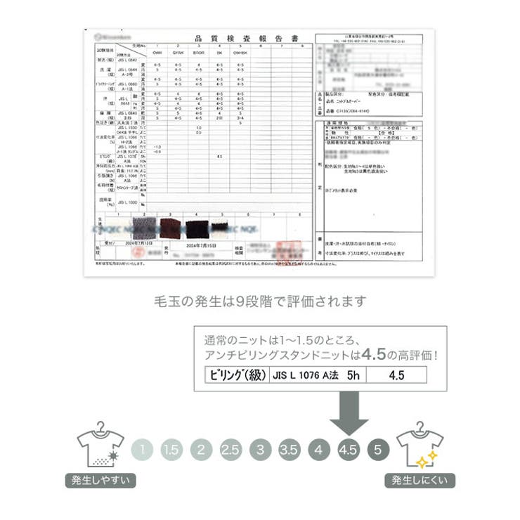 選べる2サイズ アンチピリングスタンドニット［C7135］ | KOBE LETTUCE | 詳細画像3 
