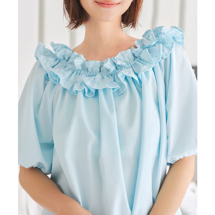 シワになりにくい 3wayオフショルフリルブラウス［C7158］[品番：KO000014481]｜KOBE  LETTUCE（コウベレタス）のレディースファッション通販｜SHOPLIST（ショップリスト）