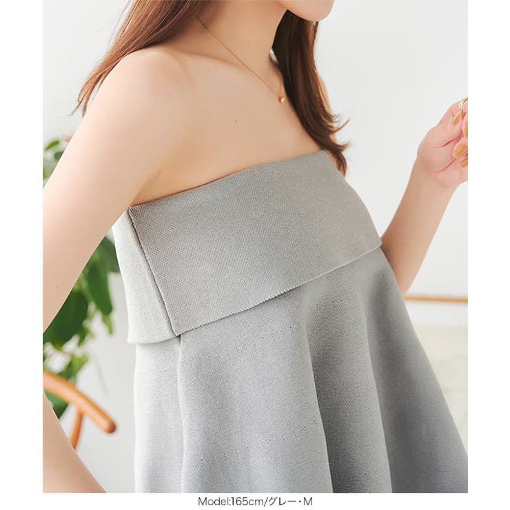 サイドラインベアトップ SETUP着用可】サイドラインハーフスリーブニット TOPS[品番
