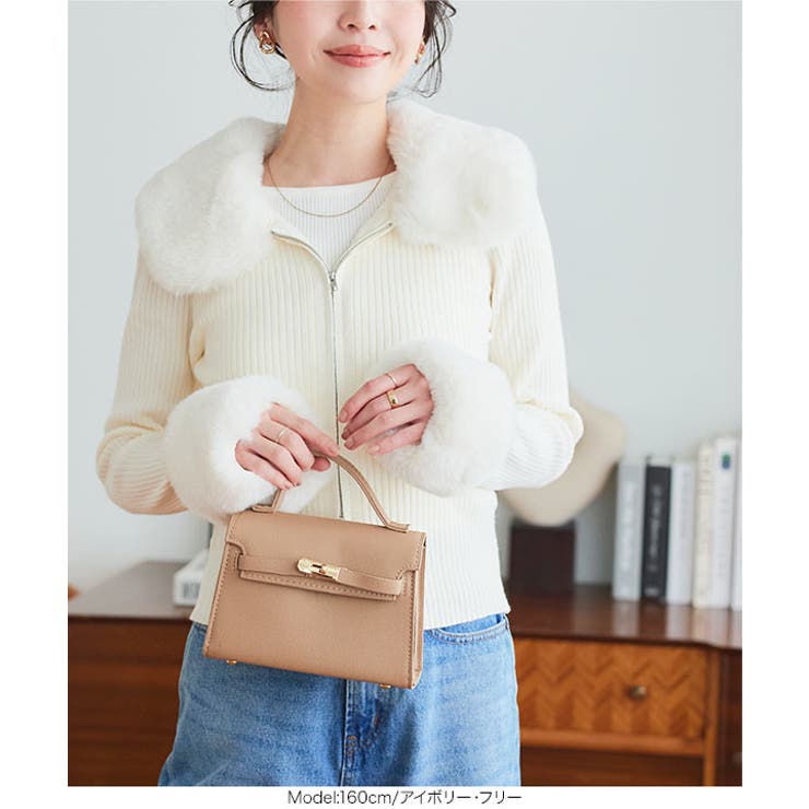 マルチwayファー取り外しOKジップニットトップス［C7186］ | KOBE LETTUCE | 詳細画像8 