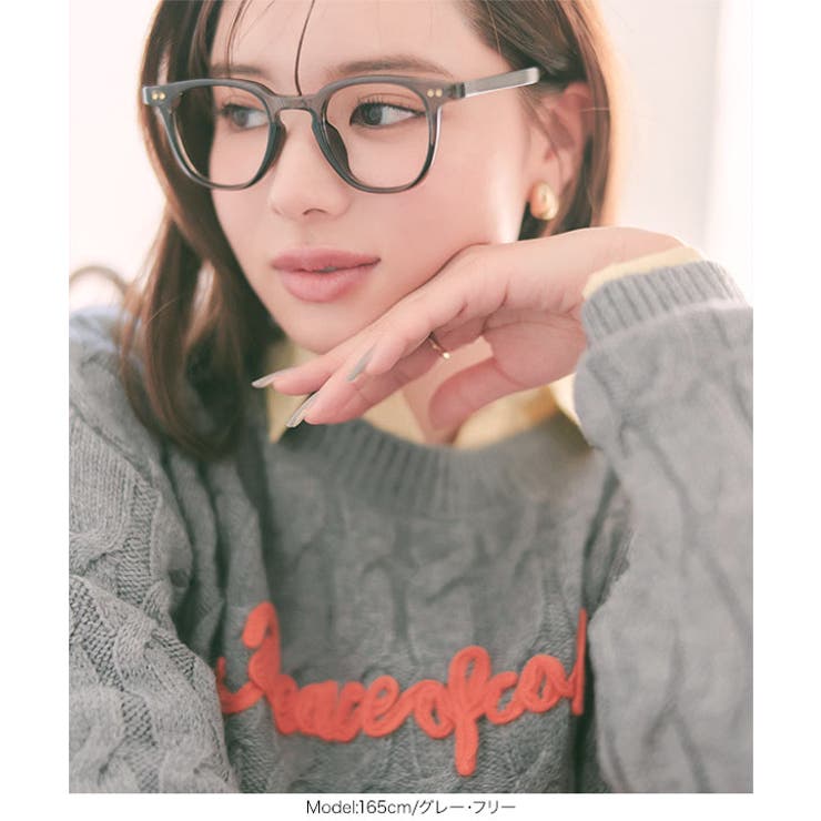 ロゴコード刺繍ケーブルニットトップス［C7190］ | KOBE LETTUCE | 詳細画像6 