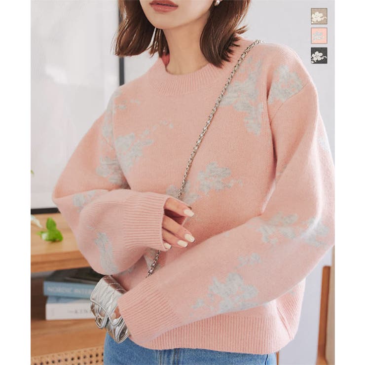 花柄もっちもちニットトップス［C7192］[品番：KO000014780]｜KOBE  LETTUCE（コウベレタス）のレディースファッション通販｜SHOPLIST（ショップリスト）