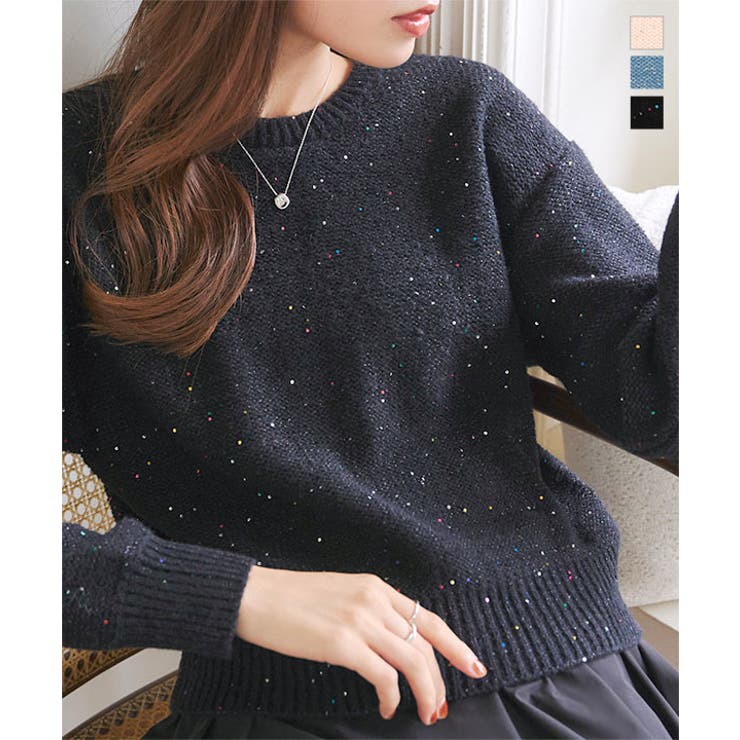 スパンコールニットトップス［C7197］[品番：KO000014667]｜KOBE  LETTUCE（コウベレタス）のレディースファッション通販｜SHOPLIST（ショップリスト）