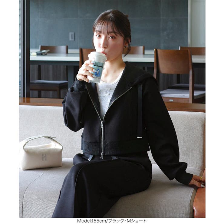 Yuumiさんコラボ ］ ダブルジップショートパーカー［C7224