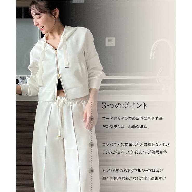 ［ Yuumiさんコラボ ］ ダブルジップショートパーカー［C7224］ | KOBE LETTUCE | 詳細画像6 