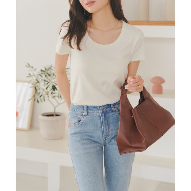 tシャツ UネックロンT レディース tシャツ レディース 長袖 カジュアル vネック uネック 長袖t