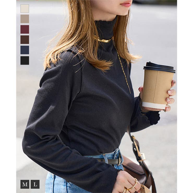 テレコリブロングスリーブトップス［C7314］ | KOBE LETTUCE | 詳細画像1 