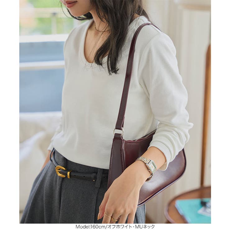 深Uネック 細リブ 長袖 | KOBE LETTUCE | 詳細画像8 