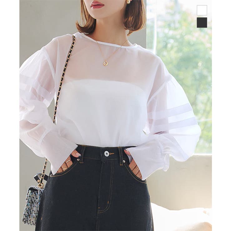 オーガンジーブラウス［C7318］ | KOBE LETTUCE | 詳細画像1 