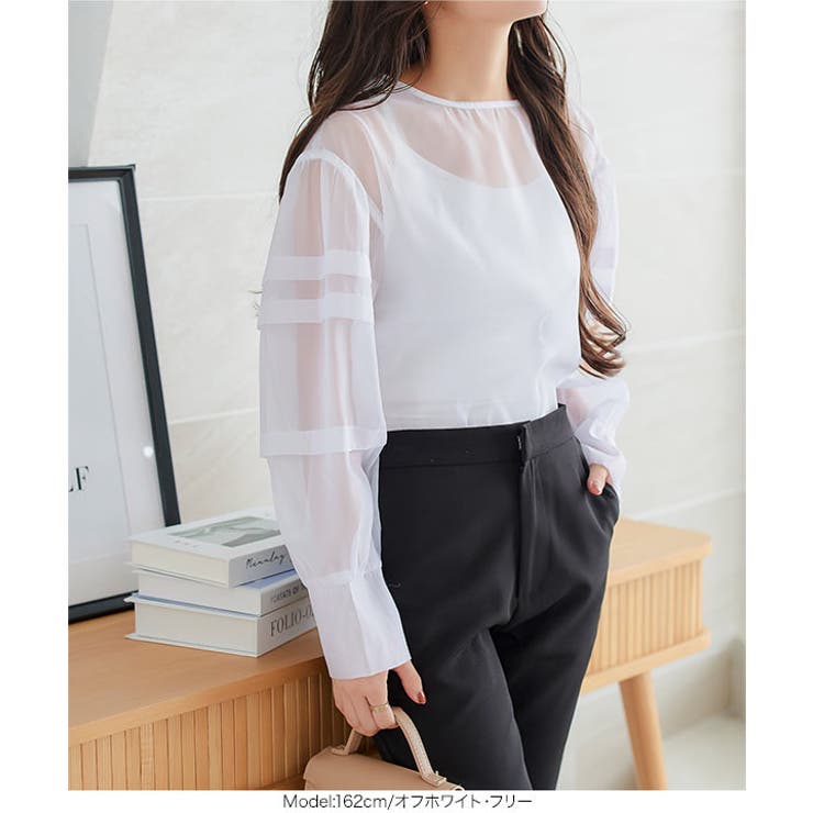 オーガンジーブラウス［C7318］ | KOBE LETTUCE | 詳細画像3 