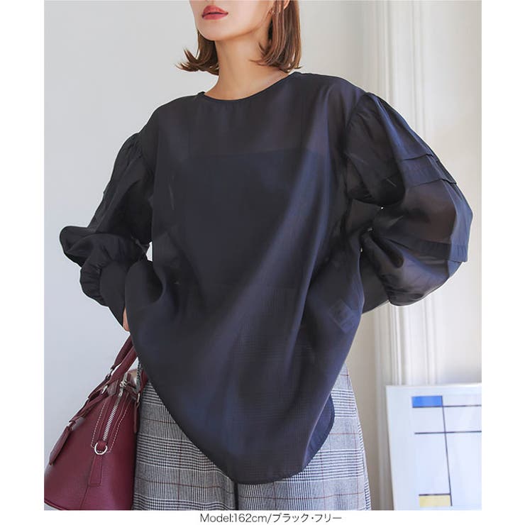 オーガンジーブラウス［C7318］ | KOBE LETTUCE | 詳細画像7 