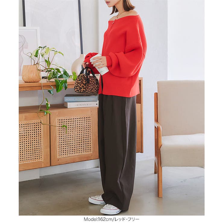 ダブルジップオフショルニットトップス［C7323］ | KOBE LETTUCE | 詳細画像13 