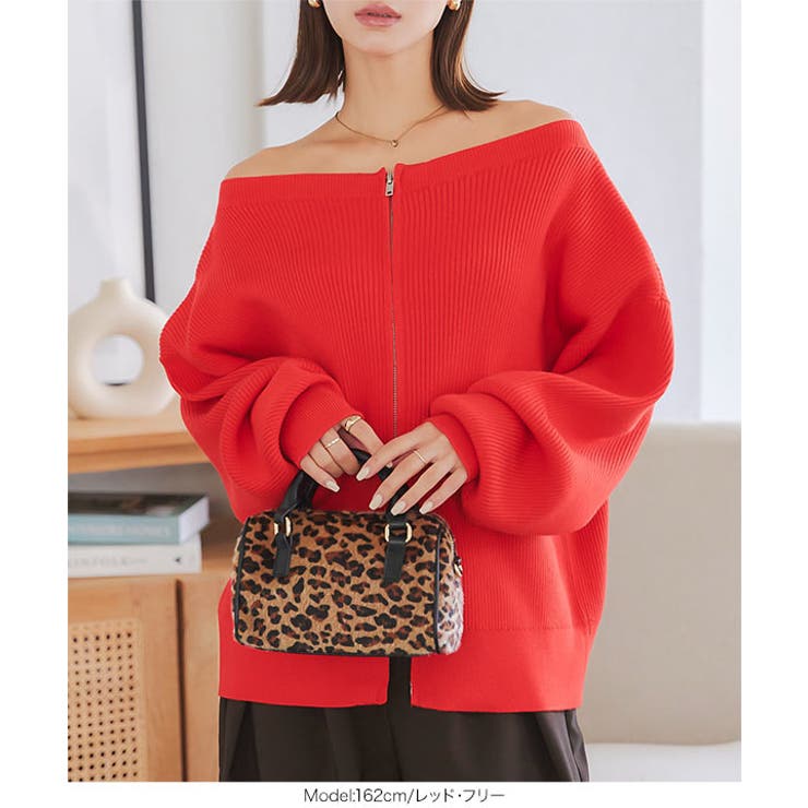 ダブルジップオフショルニットトップス［C7323］ | KOBE LETTUCE | 詳細画像11 