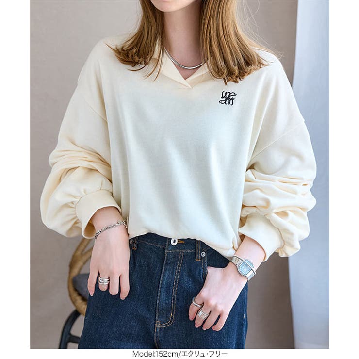 刺繍ロゴスウェットトップス［C7330］ | KOBE LETTUCE | 詳細画像2 