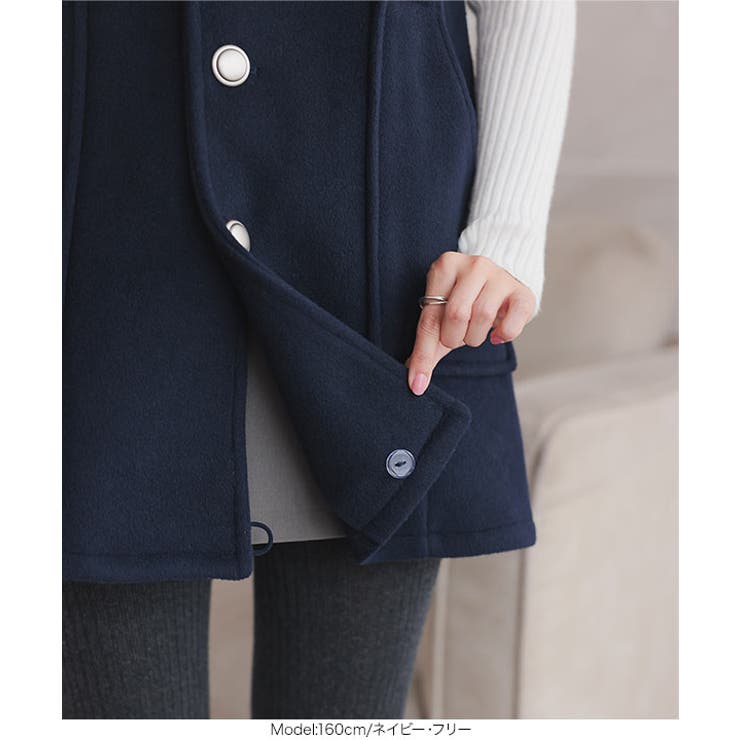 サークルボタンフェイクウールジレベスト［C7356］ | KOBE LETTUCE | 詳細画像4 