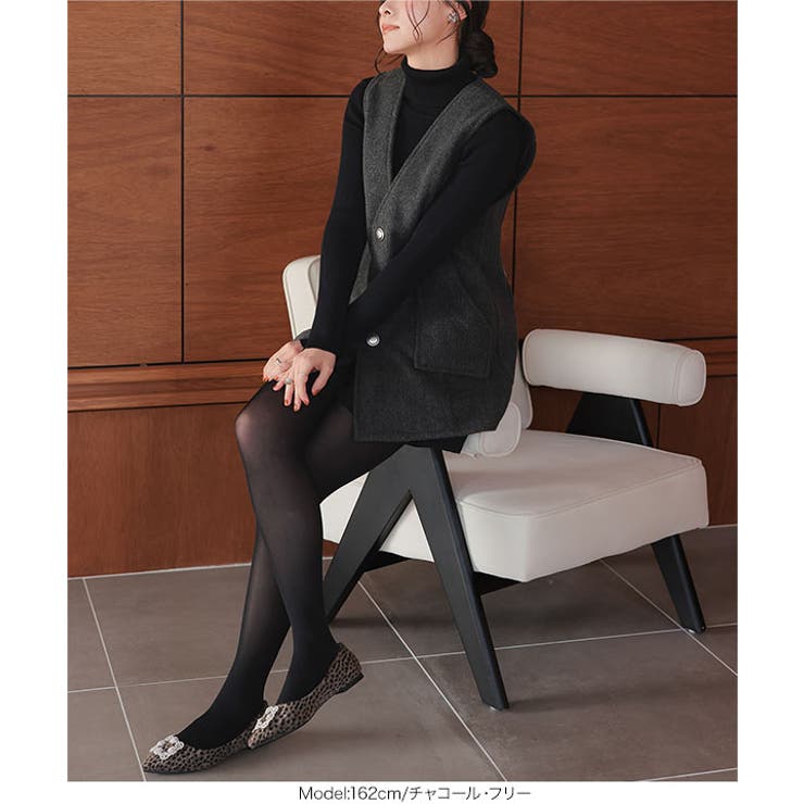 サークルボタンフェイクウールジレベスト［C7356］ | KOBE LETTUCE | 詳細画像7 