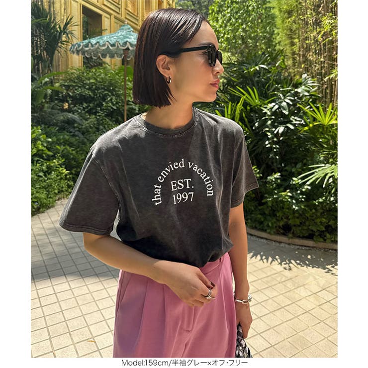 [ 春名亜美さんコラボ ]選べるロゴプリントカットソー［C7359］ | KOBE LETTUCE | 詳細画像14 