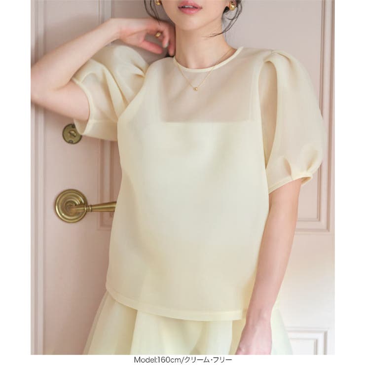 シアーダンボールパフスリーブブラウス［C7365］ | KOBE LETTUCE | 詳細画像2 