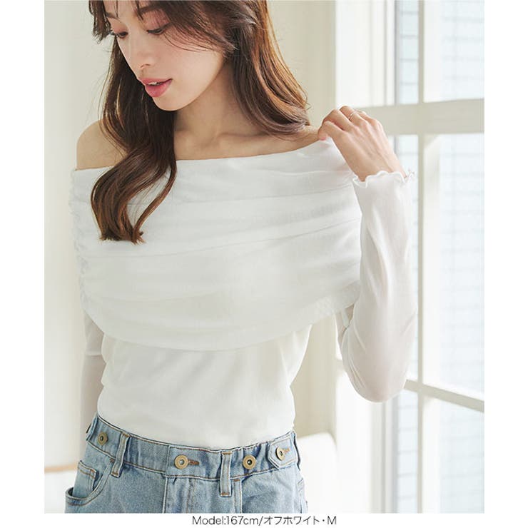 オフショルシアートップス［C7367］ | KOBE LETTUCE | 詳細画像3 