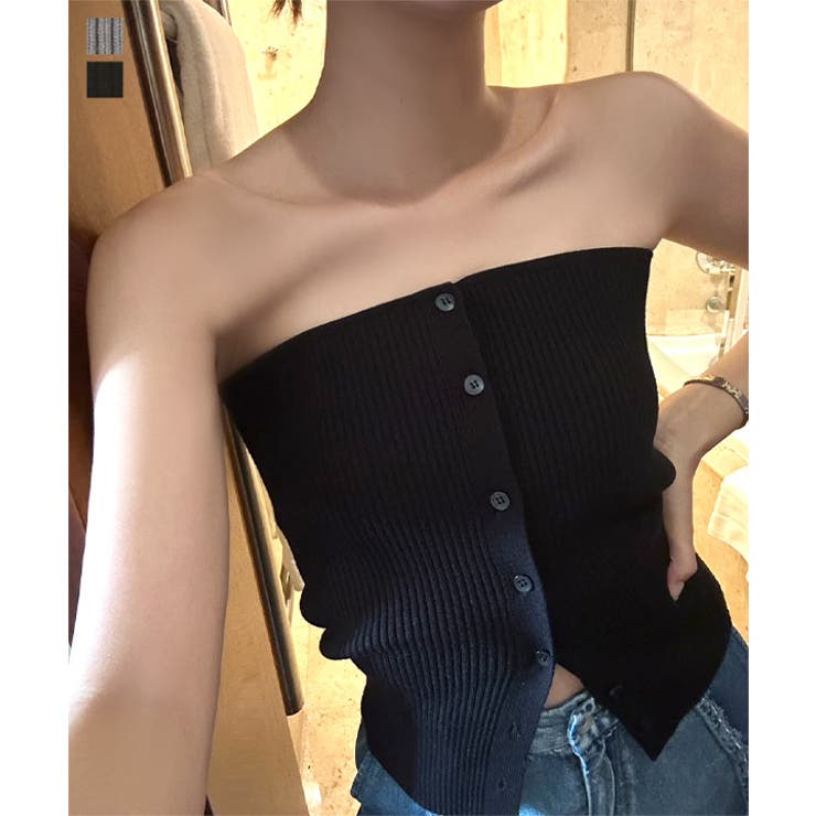 リブニットビスチェ［C7402］ | KOBE LETTUCE | 詳細画像1 