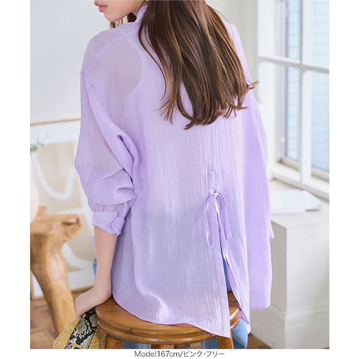 バックリボンシアーシャツ［C7415］ | KOBE LETTUCE | 詳細画像7 