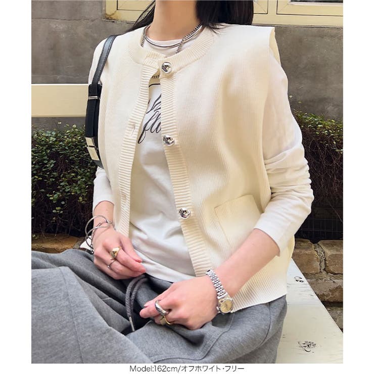 ポケット付きノースリーブニットトップス［C7447］ | KOBE LETTUCE | 詳細画像4 