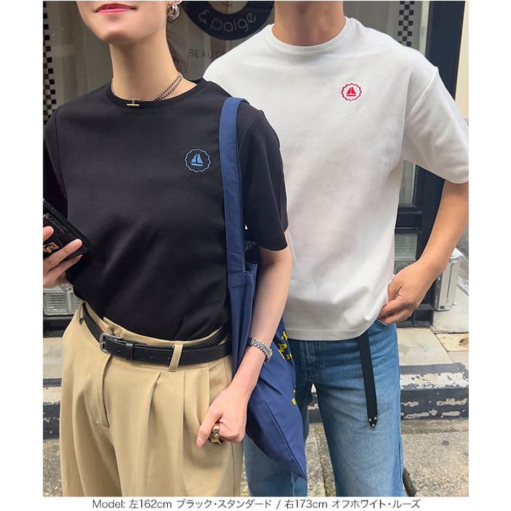 [ 選べる3サイズ ] ポイントロゴ刺しゅうコットンTシャツ［C7469］ | KOBE LETTUCE | 詳細画像6 