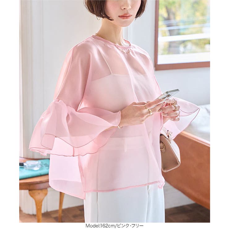 シアーフリルスリーブブラウス［C7471］[品番：KO000015216