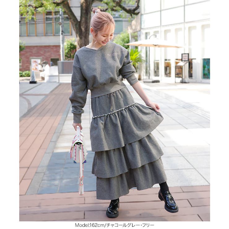 裏起毛スウェットロゴVネックプルオーバー 裏起毛 ロゴスウェット | KOBE LETTUCE | 詳細画像14 