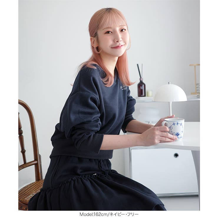 裏起毛スウェットロゴVネックプルオーバー 裏起毛 ロゴスウェット | KOBE LETTUCE | 詳細画像18 