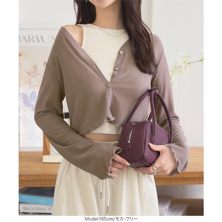 シアーカットソーカーディガン［C7479］カーディガン トップス シアー | KOBE LETTUCE | 詳細画像4 