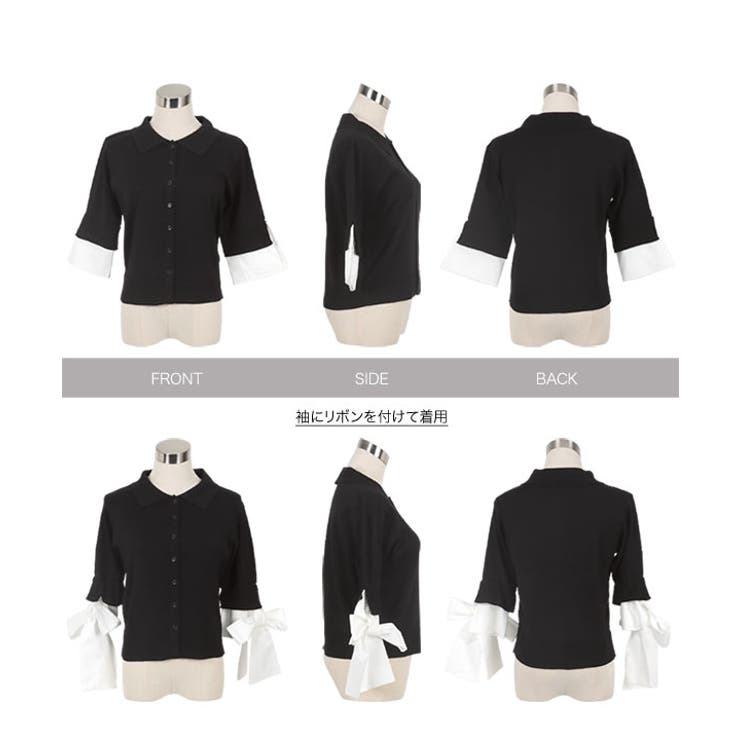 シャツドッキングショートスリーブカーディガン［C7504］ | KOBE LETTUCE | 詳細画像10 