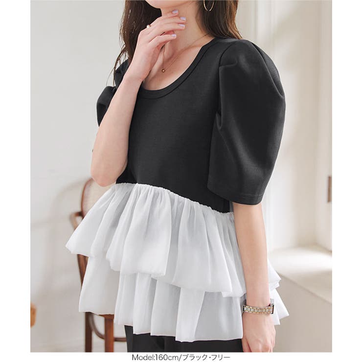 バルーンフリルパワショルポンチTシャツ［C7548］ | KOBE LETTUCE | 詳細画像12 