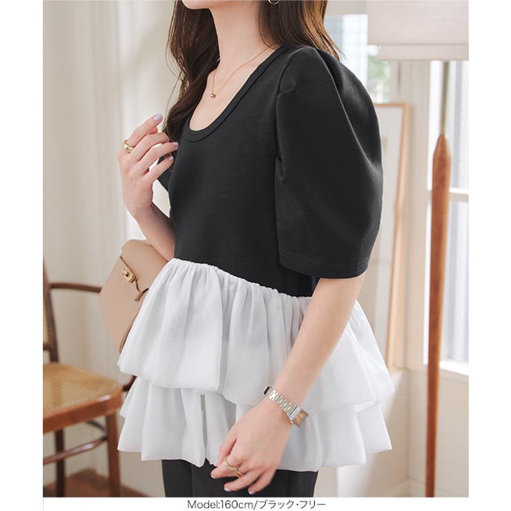 バルーンフリルパワショルポンチTシャツ［C7548］ | KOBE LETTUCE | 詳細画像14 