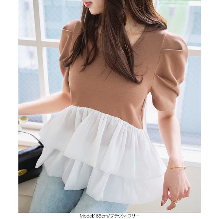 バルーンフリルパワショルポンチTシャツ［C7548］ | KOBE LETTUCE | 詳細画像8 