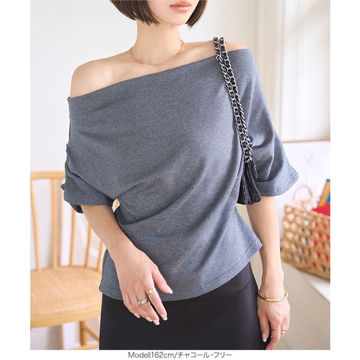 オフショルダーTシャツ［C7580］