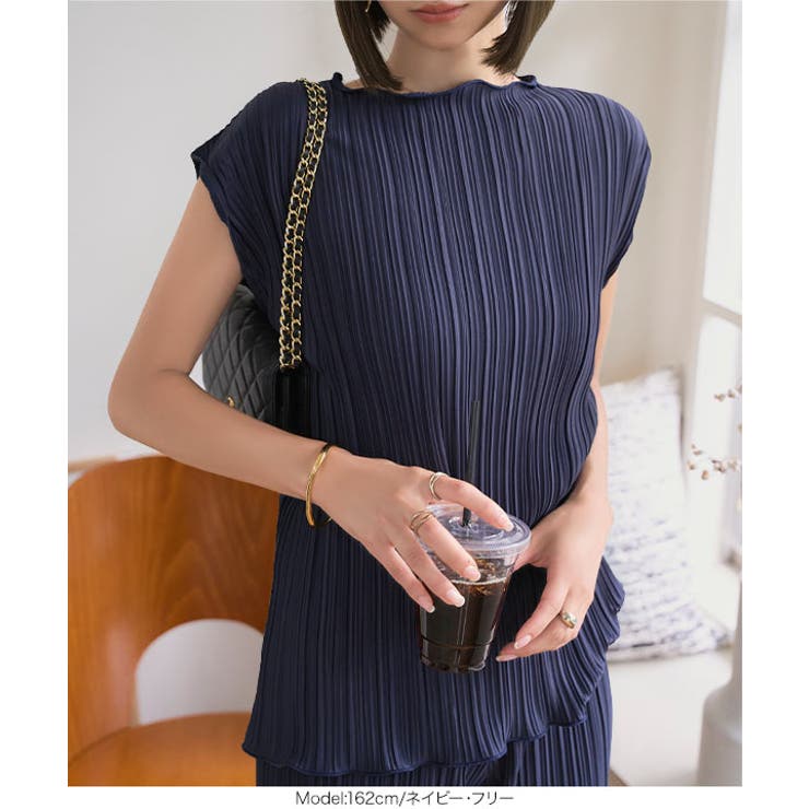 プリーツチュニックトップス［C7592］トップス レディース 夏 | KOBE LETTUCE | 詳細画像9 