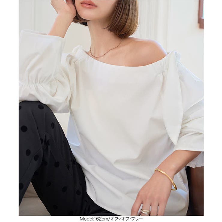 ショルダーリボンブラウス ショルダーリボン ブラウス | KOBE LETTUCE | 詳細画像6 