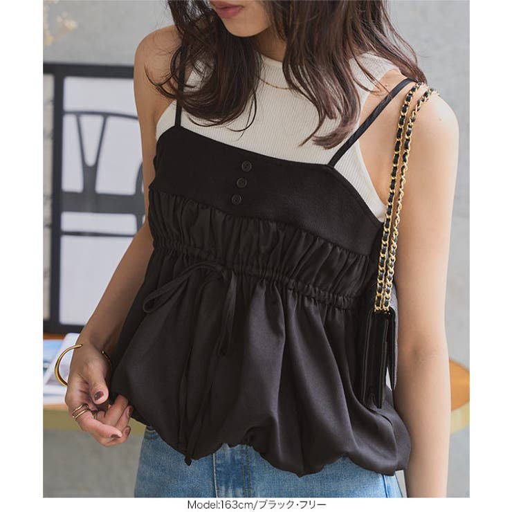 リブ切り替えバルーントップス バルーントップス レディース | KOBE LETTUCE | 詳細画像4 